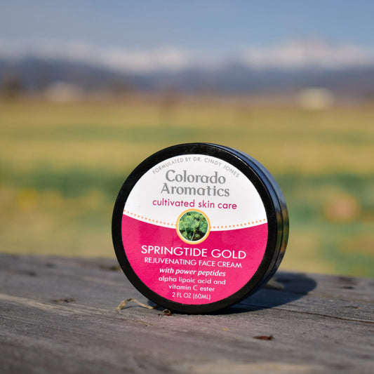 A Jar of Springtide Gold Face Cream Colorado Aromatics